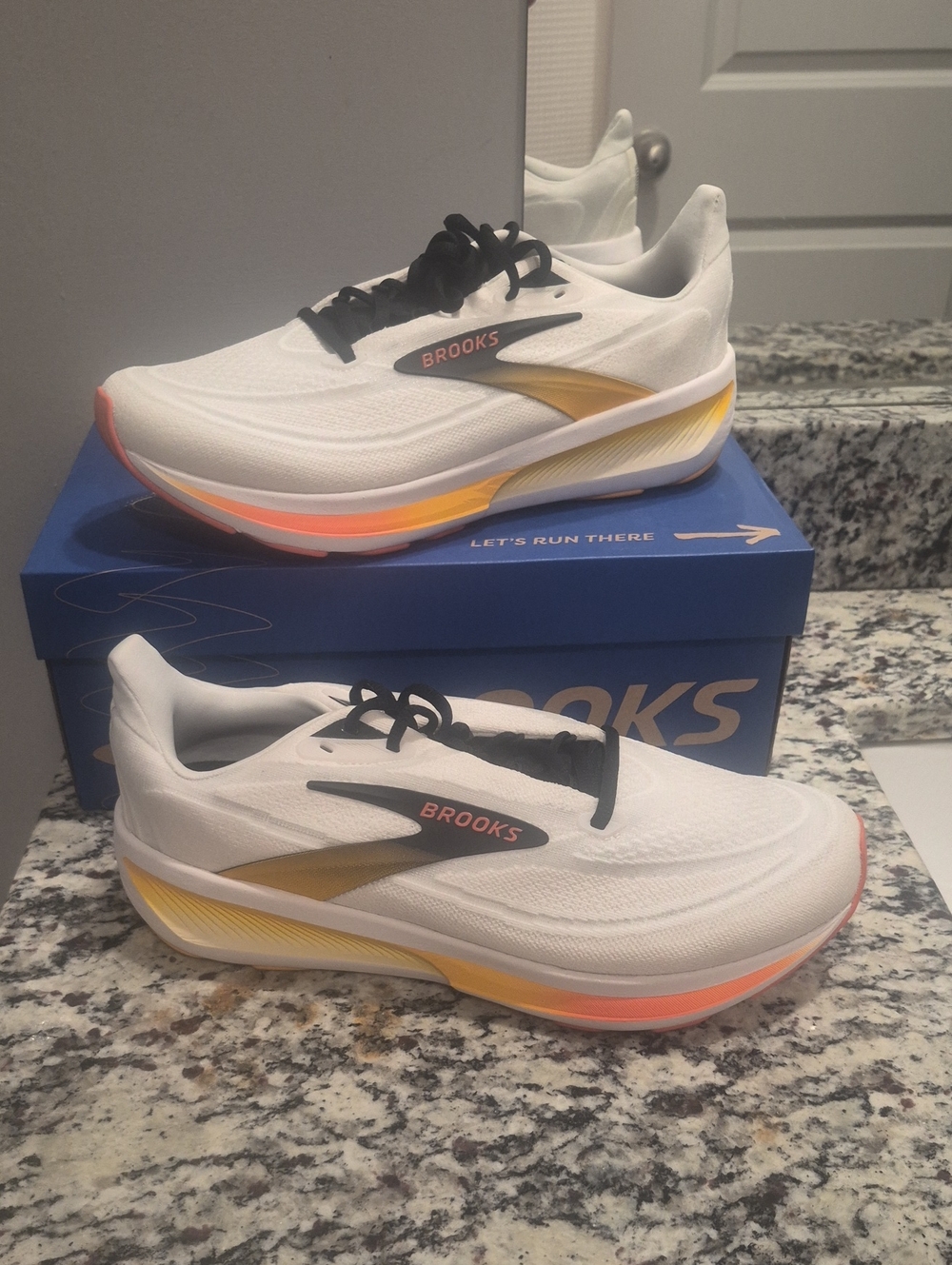 Brooks Men's White Running Swim-Style Sneakers